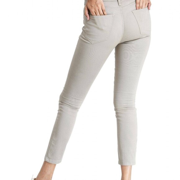 Women's Mid-Waist Cotton Stretch Pant - Ivory SZ 8,10,12,14 NWT - Picture 4 of 4